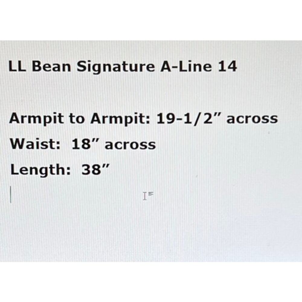 LL Bean Signature A-Line Fit and Flare Chambray Dress 14 Blue All Cotton - Picture 6 of 6